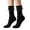 Black1, variant on WAYUTE Womens Socks Ruffle Lace Floral Jacquard Soft Breathable Vintage Fashion Mid Calf Socks for Dress Daily Casual Outfits