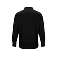 thumbnail image 7 of Button Down Shirts for Men Long Sleeve Business Casual Tops Chest Pocket Regular Fit Office Dress Blouse (3XL, Black), 7 of 7