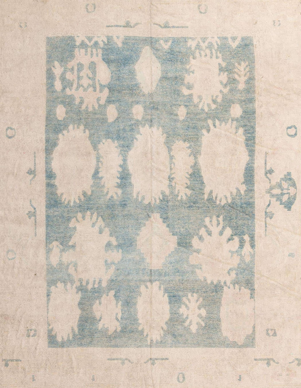 Ahgly Company Machine Washable Indoor Rectangle Abstract Sage Green