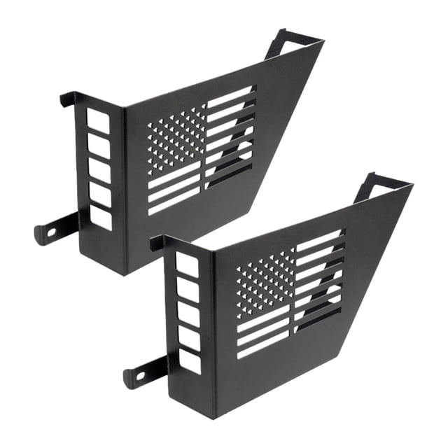 2 Cajas de Almacenamiento de Metal para Puerta Delantera, Organizador de Inserción Lateral para Puerta, Bolsillos