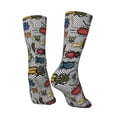 thumbnail image 3 of Goofa Bright Insects Printed Men's Crew Socks, Soft Durable Breathable Moisture-Wicking with Odor Control Cotton socks, 3 of 9