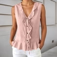 thumbnail image 2 of XINXIAOO Women Casual Tank Top Elegant Sleeveless Blouse with Ruffled for Casual Top Summer Daily Wear, Size XL, 2 of 4