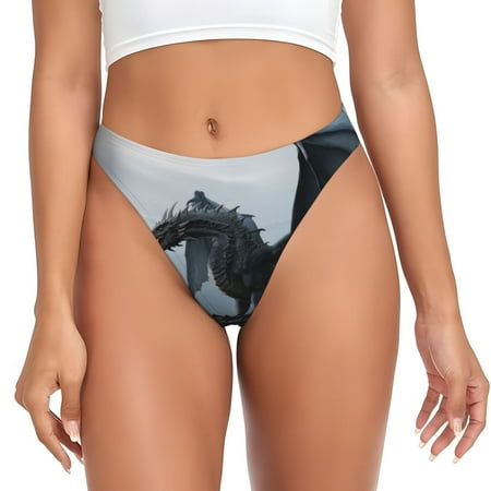 Sigee Valley Gray Dragon for Women s G-String Panty  Low Rise  Soft Lace Perfect for Everyday Wear or Special Occasions-Medium