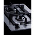 thumbnail image 4 of Summit Appliance GCJ2SS 12 Po Acier Inoxydable Grand Cuisinière à Gaz à 2 Brûleurs, Acier Inoxydable, 4 of 6