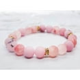 thumbnail image 3 of Natural Cherry Blossom Jasper & Rose Quartz 10mm Round Shape Smooth Cut Beads Stretchable Bracelet for Men & Women., 3 of 3