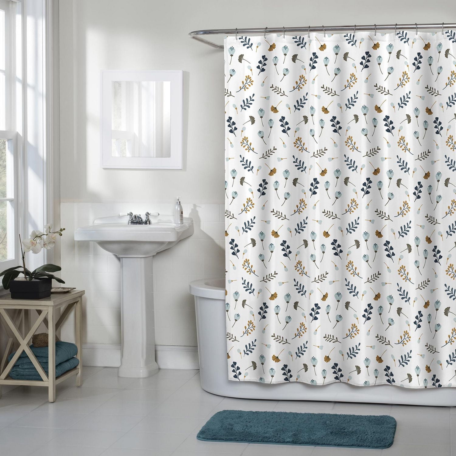 Rideau de douche décoratif en tissu léger Hometrends, modèles assortis 78 cm par 183 cm