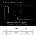 thumbnail image 3 of Labymos Glass Transparent Tube Inflow for Plants Aquarium Canister Filter U-Shape Inflow Glass Tube Outer, 3 of 8
