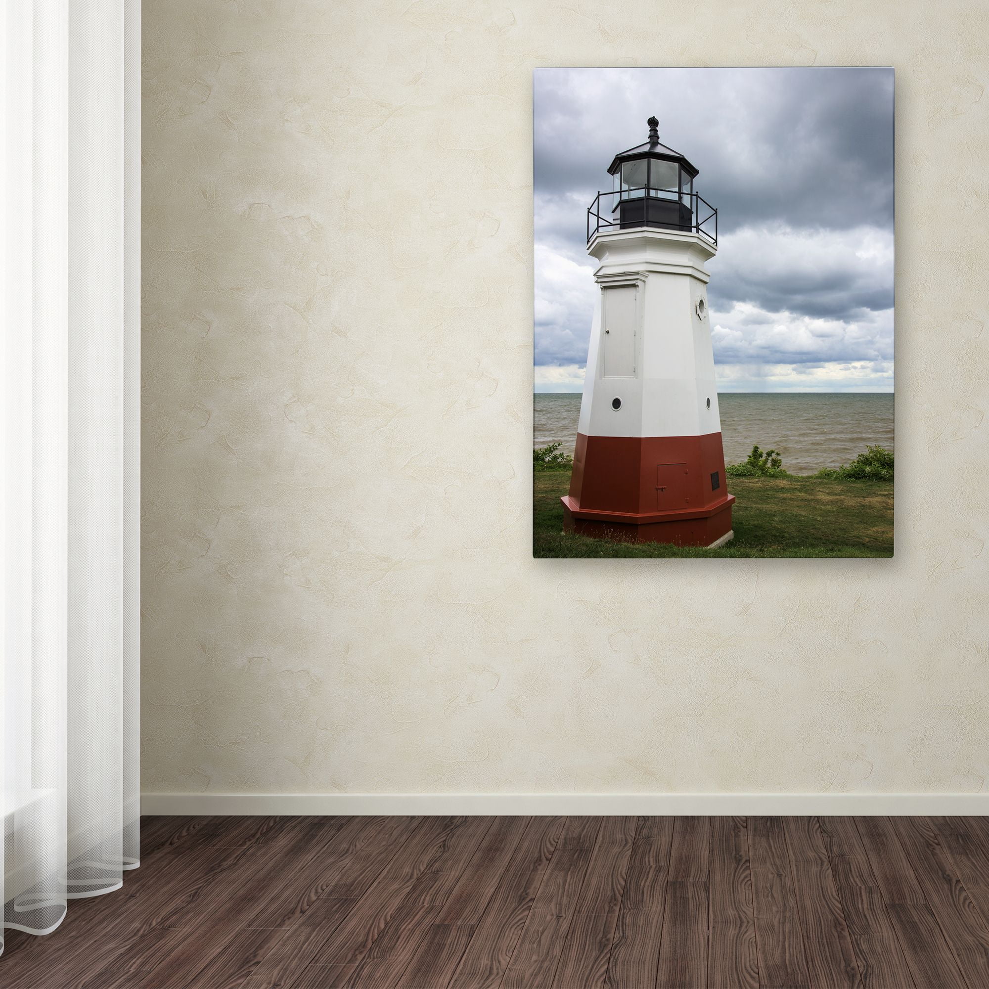 Trademark Fine Art "Vermillion Ohio Lighthouse" Canvas Art by Kurt Shaffer
