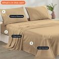 thumbnail image 3 of HNB Store RV Sheet Set Bunk 32X79" Truck Sleeper 600 TC Egyptian Cotton Solid Camper 10" Deep Pocket Taupe, 3 of 8