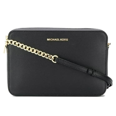 BOLSA MICHAEL KORS JET SET EAST WEST XBODY LEATHER BLACK