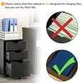 thumbnail image 4 of HOMCOM 3 Drawer Mobile File Cabinet with Wheels, Wood Filing Cabinet for Home Office, Rolling Under Desk Cabinet, Black, 4 of 9