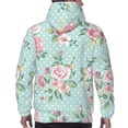 thumbnail image 7 of Naloa Vintage Floral Men's Casual Hooded Collar Drawstring Hoodies Pullover Sweatshirts Casual Long Sleeve Shirts-XX-Large, 7 of 7