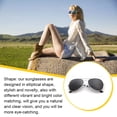 thumbnail image 3 of Qarigey Gafas de sol Novedad de alto rango Diferentes vibrantes Resistentes Ligeras Mano de obra fina Diseño único Gafas redondas Lentes plata + negro Qarigey AP008819-01, 3 of 6
