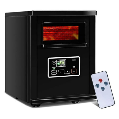 

Lwory Infrared Electric Space Heater with Control 1500W Portable Room Heater with Digital Thermostat and Timer Tip-over & Overheated Protection