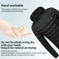 thumbnail image 5 of WREESH Mens Electric Heating Jacket Long Sleeve Padded Coats Winter Solid Warm Jacket Outdoor Travel Outerwear with 15 Heating Zones(Battery Pack Not Included) Black, 5 of 7