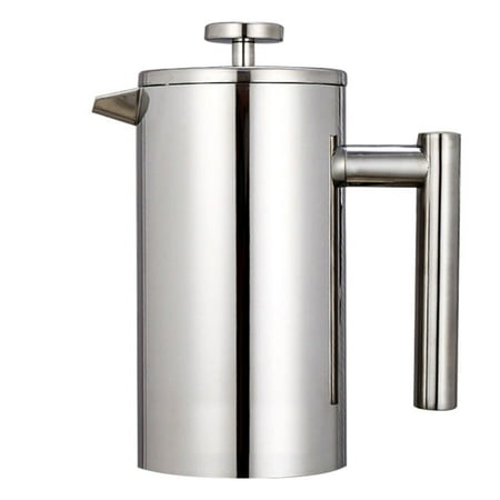 

Best French Press Coffee Maker - Double Wall 304 Stainless Steel - Keep Brewed Coffee or Tea - 3 Sizes with Sealing Clips/Spoons