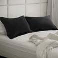thumbnail image 3 of PiccoCasa 2 Packs Pillowcases Soft 1800 Microfiber Pillow Shams with No Zipper, Queen Black, 3 of 7