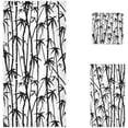 thumbnail image 2 of GZHJMY Stylish Black White Bamboo Pattern Soft Luxury Decorative Set of 3 Towels, 1 Bath Towel+1 Hand Towel+1 Washcloth, Multipurpose for Bathroom, Hotel, Gym, Spa and Kitchen, 2 of 5