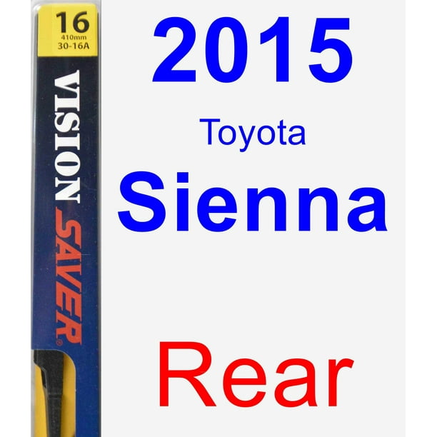 2015 Toyota Sienna Rear Wiper Blade Rear
