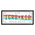 thumbnail image 2 of Stupell Industries 1 GR8 KID Rainbow Car License Plate Transportation Painting White Framed Art Print Wall Art, 10 x 24, 2 of 5