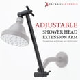 thumbnail image 5 of JS Shower Head Extension Arm, 10 Inch Extender with Flange, Solid Brass Construction, Oil Rubbed Bronze Finish, 5 of 9