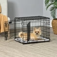 thumbnail image 5 of MidWest Homes for Pets QuietTime Reversible Dog Crate Pan Cover, 24 inch, Fleece, Mushroom Diamond, 5 of 8