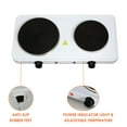 thumbnail image 5 of Megachef MC-2012B Cuisinière Électrique Portable Ultra Légère à Double Brûleur pour Buffet - Blanc, 5 of 5