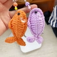 thumbnail image 6 of Lightweight User Friendly Crochet Fish Keychain Phone Strap Handmade With Natural Accent For Students Professional, 6 of 9