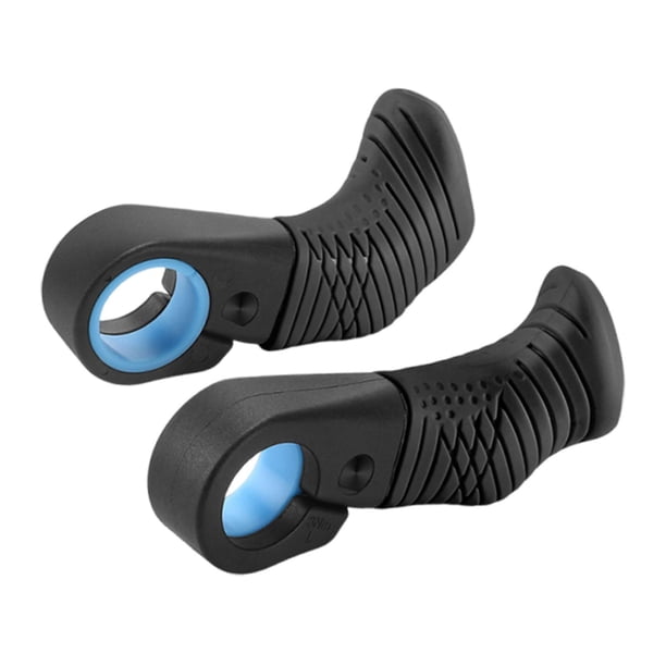 2 piezas de reposapiés para manillar de bicicleta, diseño ergonómico, se adaptan a manillares de 22,2 mm Negro