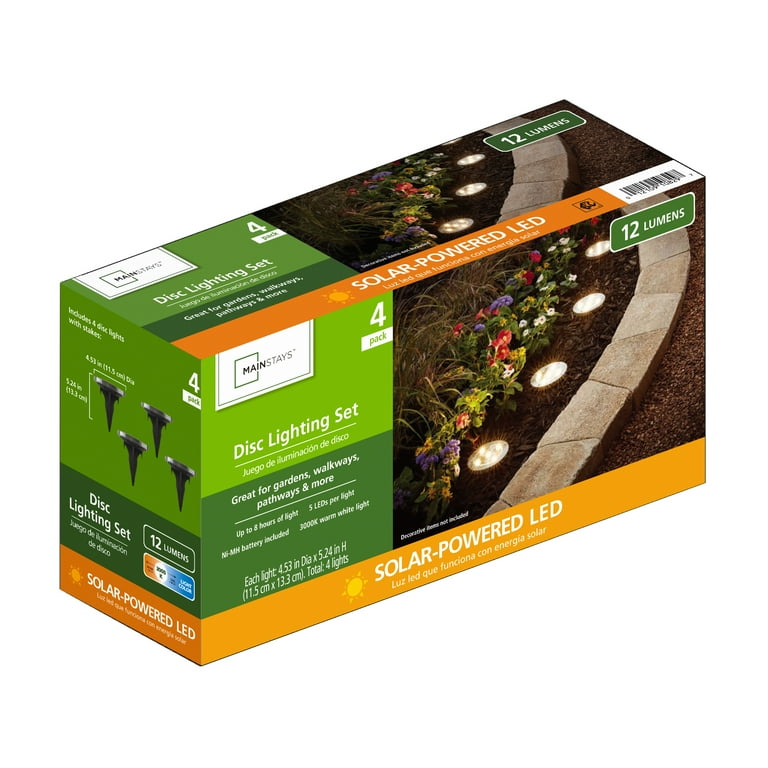 Mainstays Solar Powered Landscape Dis...