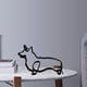 thumbnail image 5 of Escultura de perro y gato de metal, estatua geométrica abstracta de alambre de metal, decoración para perros El 11x16x0.5cm, 5 of 7