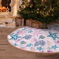 thumbnail image 5 of Sikiie Sea Shells 3 Nativity Christmas Tree Skirt, Jesus Christian Winter Holiday Tree Mat Decoration(30-48IN)30", 5 of 6