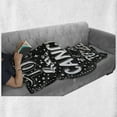 thumbnail image 6 of Saying Soft Flannel Fleece Blanket, Conceptual Handwritten Phrase Today Has Been Cancelled Go Back to Bed, Cozy Plush for Indoor and Outdoor Use, 50" x 70", Charcoal Grey and White, by Ambesonne, 6 of 6