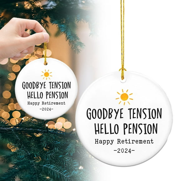 Neighbor Gifts for Women, Men - Christmas Ornaments 2024, Friendship Gifts for The Good Neighborhood, Hello Neighbor Gifts for Friends, Bestie - Christmas Tree Decoration Ceramic Ornaments(E)