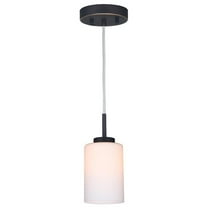 Woodbridge Lighting Charlotte 1-light Glass Mini Pendant in Bronze/Opal