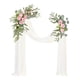 thumbnail image 4 of Arco de flores para boda, guirnalda de flores artificiales rústicas para dintel, hojas verdes, rosas, peonías, girasoles, corona para puerta, decoración del hogar, 4 of 6