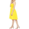 thumbnail image 2 of HAPPY BAY Women's Beach Summer Casual Smocked Mini Flowy Dress Tube Top Strapless Dresses for Women One Size Yellow, Solid, 2 of 4