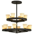 thumbnail image 4 of Meyda Tiffany 156085 Loxley Piedmont 14 Light 57" Wide Ring Chandelier - Dark Roast, 4 of 4