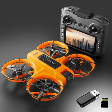 BGZLEU Drone With 6Inch Screen Remote Control Brushless Motor And Cool LED Lights Drones 2.4G RC Quadcopter Altitude Hold Obstacle Avoidance For Kids Adults