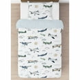 thumbnail image 2 of Sweet Jojo Designs Airplane Green and Blue Boy Twin Bed Comforter 2 Piece Bedding Set, 2 of 5