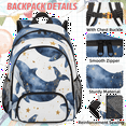 thumbnail image 2 of Herdesigns Whale Backpack with Lunch Box Ocean Cute Fish Animal Lightweight Large Travel Work Laptop Backpacks Set Casual Daypacks, 2 of 8