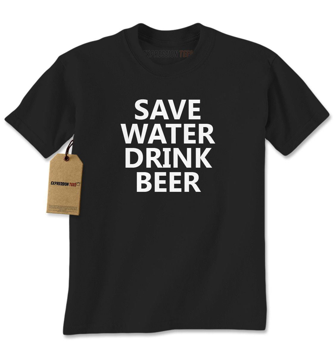Save Water Drink Beer T-Shirt Hilarious Drinking Assorted Colors Adult S-5XL 