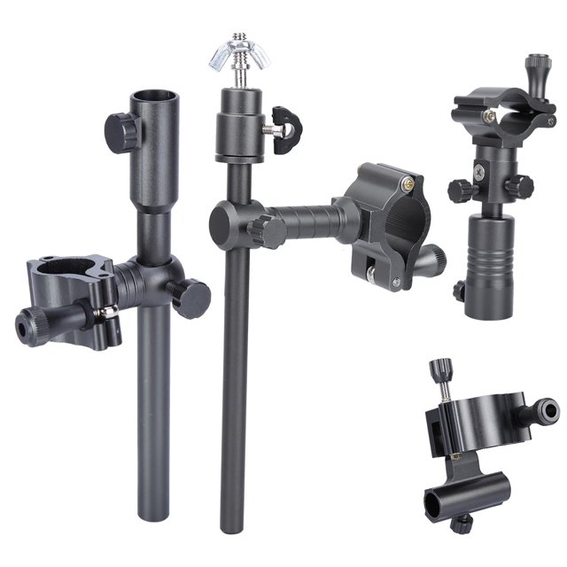 Soporte ajustable para cañas de pescar de 4 piezas con bandeja para cebos y soporte de luz para sillas de pesca