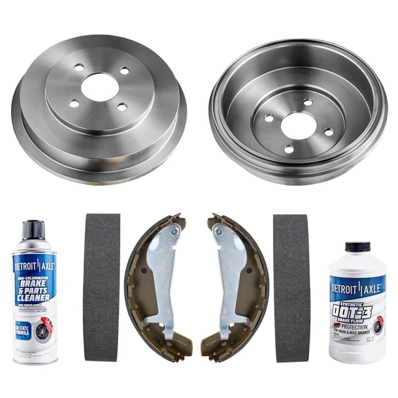 Detroit Axle - 4 Lug Rear Brake Kit for 2009-2010 Chevrolet Cobalt Pontiac G5 [4-Lug] Brake Drums Brakes Shoes Replacement