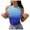 Blue, variant on Tank Tops for Women Camisole Gradient Racerback Crew Neck Summer Casual Basic Slim Fit Top Shirt Clothes