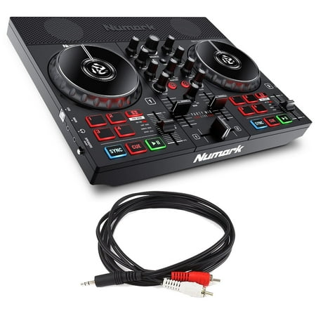 Numark Party Mix Live w/ 1/8" to Dual RCA Cable Bundle