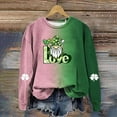 thumbnail image 4 of Srogem St Patricks Day Shirt Women Trendy 2025 Fashion Sweater Long Sleeve Crew Neck Clover Fashion Pullover Clothes, 4 of 5