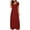 A0810-Wine, variant on QUINDOS Womens Dresses Crew Neck Short Sleeve Sundress Casual Sun Dresses Summer Solid Color Loose Floor Length Maxi Womens Dresses