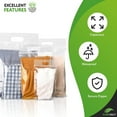 thumbnail image 4 of PUREVACY Die Cut Zipper Bags 12" x 12", Pack of 500 Clear Ba, 4 of 6