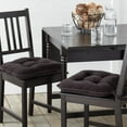 thumbnail image 2 of Greendale Home Fashions Indoor Reversible Corduroy Chair Pad (2-Pack), Charcoal, 2 of 6